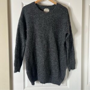 DENIM & SUPPLY CO. RALPH LAUREN Charcoal Crewneck Oversized Tunic Sweater Size S